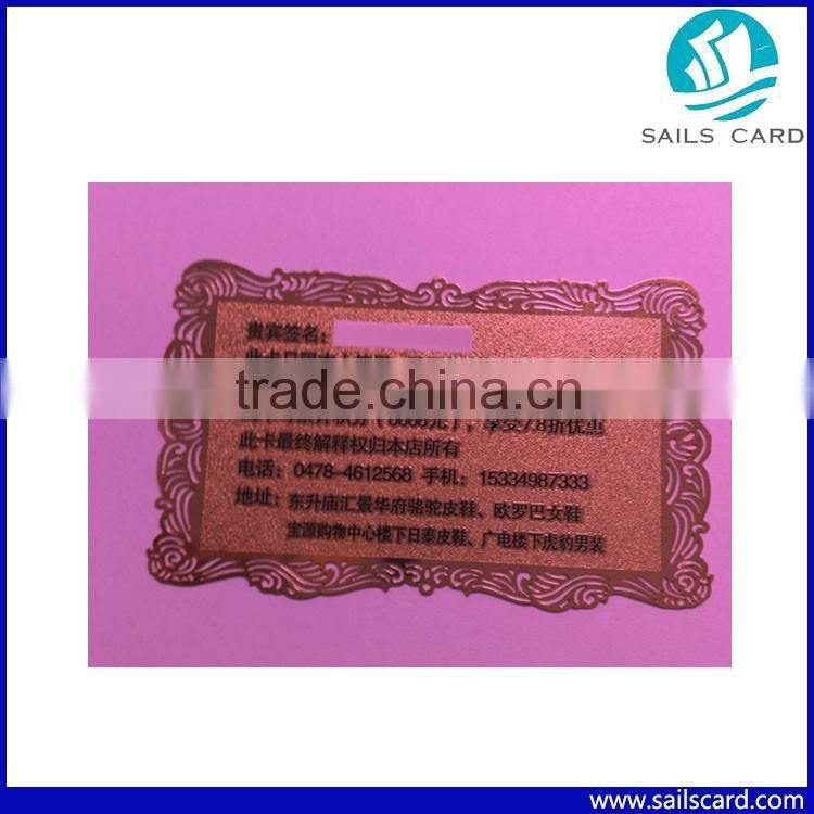 Shine Metal Business Card with Gold Engraved