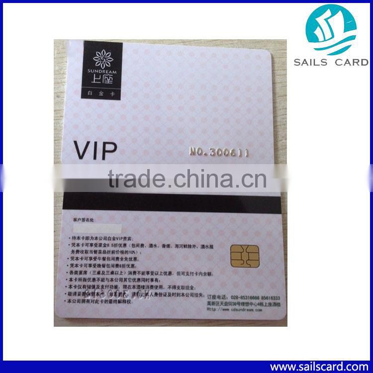 Free Sample inkjet printing magnetic stripe card with 5528 chip