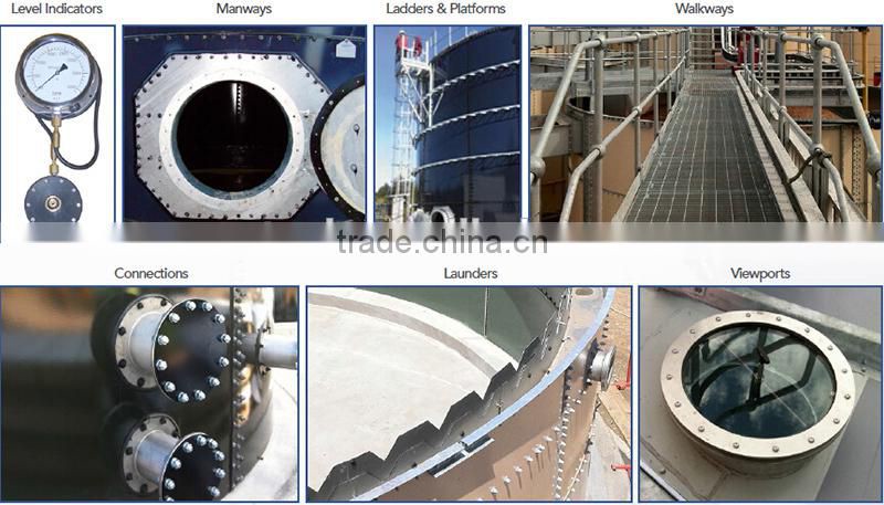 Biogas plastic sludge silo/tank convenient to install and dismantle