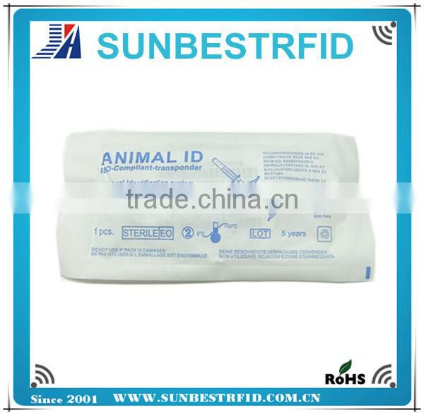 DIY RFID disposable Animal syringe with glass microchip size 2.12*12mm 134.2KHz