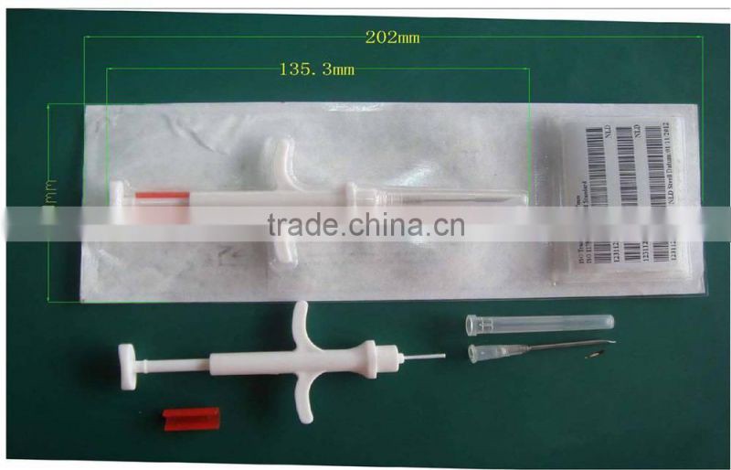 DIY Animal syringe with ISO11784/11785 bio-galss standard microchip