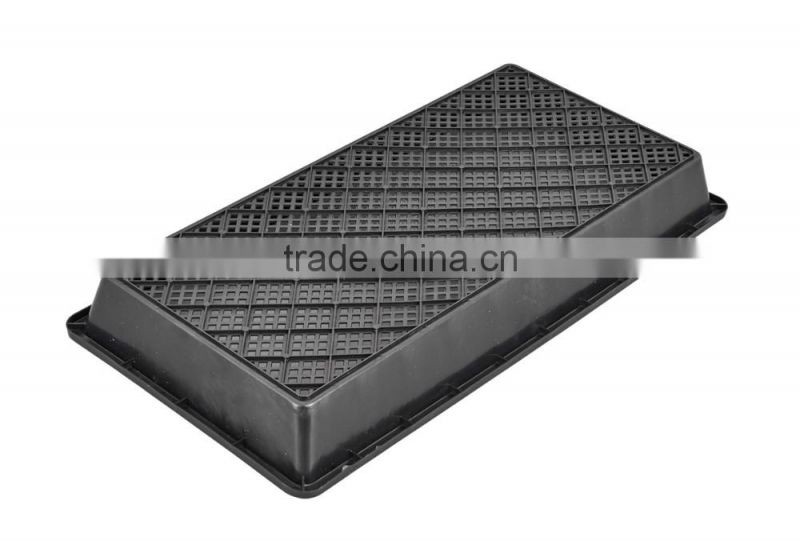 Black Rectange Nursery flat tray for planting