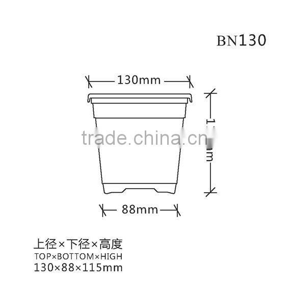 Wholesale hot sale cheap double color plastic flower pot