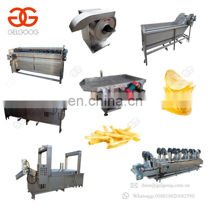High Output Crisps Production Line Frozen French Fries Making Equipment Potato Chips Machine Price
