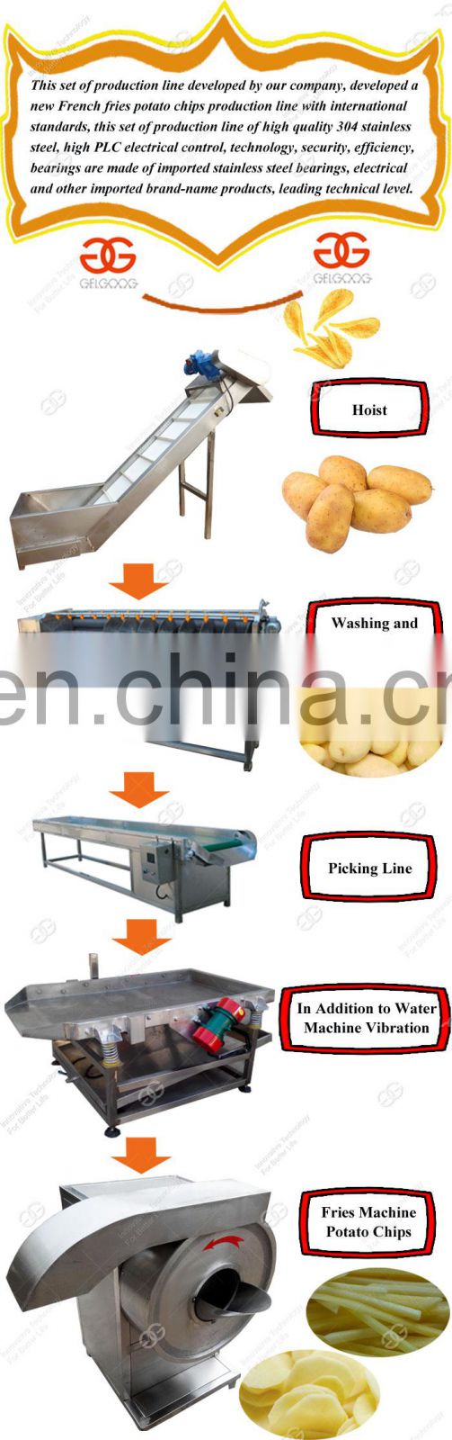 High Output Crisps Production Line Frozen French Fries Making Equipment Potato Chips Machine Price