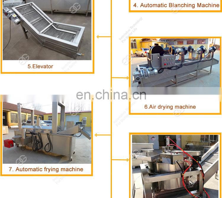 Cassava Crisps Frying Sweet Potato Chips Making Machine