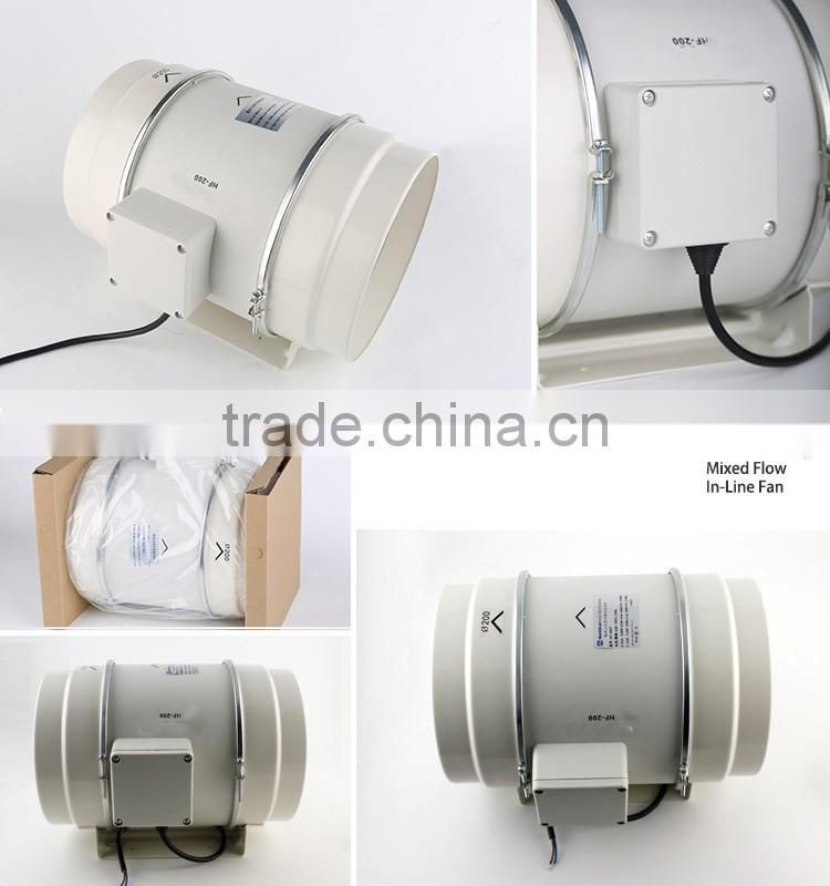 8 inch 2 Speed Control Mixed Flow In Line Duct Fan