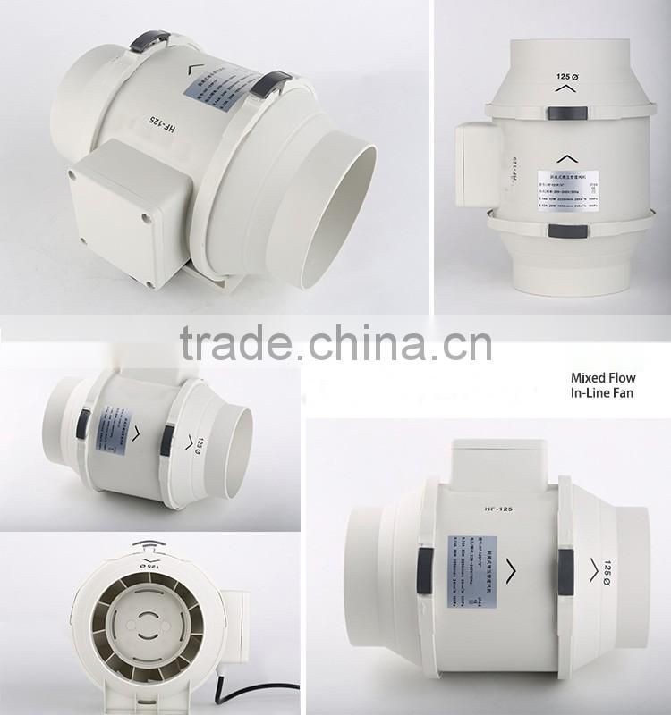 5 inch 2 Speed Control Mixed Flow In line Duct Fan