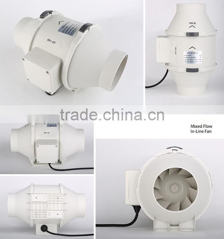 4 inch 2 Speed Control Mixed Flow In line Duct Fan