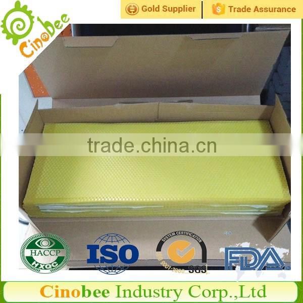 Beeswax sheet for comb foundation