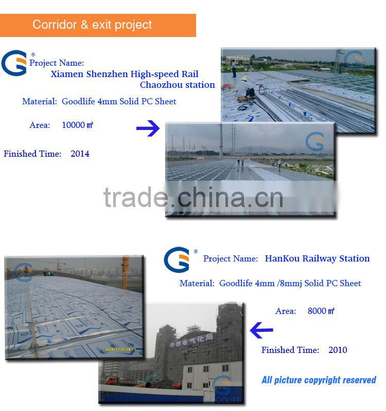 Bayer uv blue clear high plastic roof greenhouse for trees for outdoor canopy