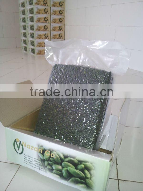 Green skinned pistachio kernel