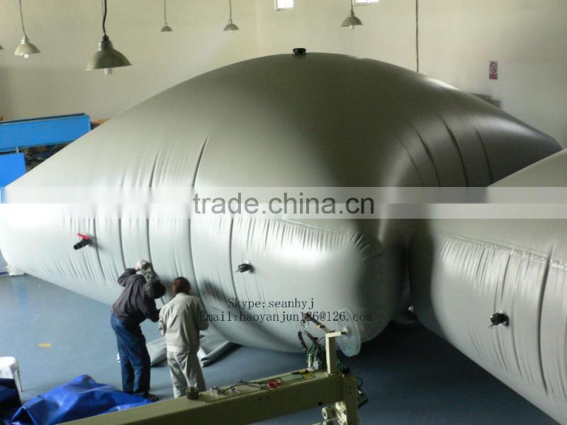 Collapsible air bladder/tank for truck base or platform