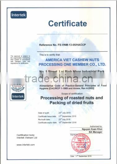 Roasted cashews onion garlic flavor from vietnam