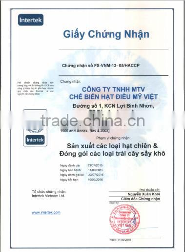 Roasted cashews onion garlic flavor from vietnam