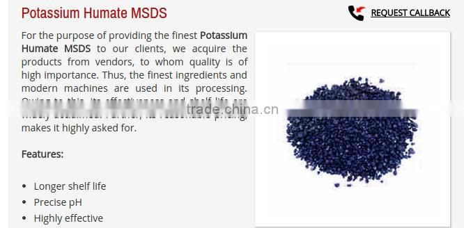 Potassium Humate MSDS