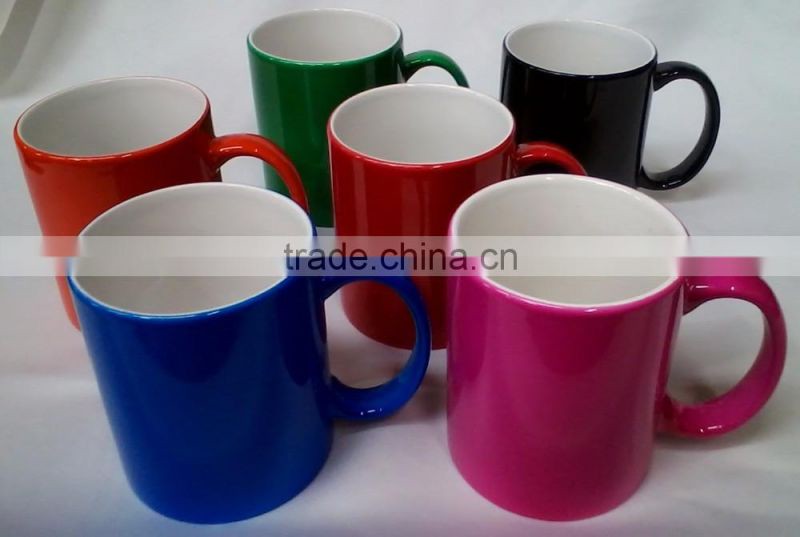 ceramic coffee mug with big handle