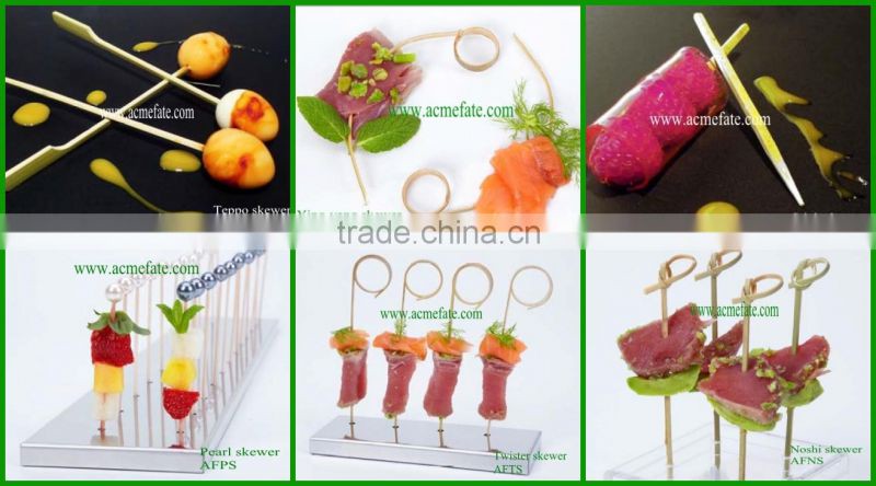 Grade A Bamboo Product Environmental Circle Stright Ring Bamboo Skewers