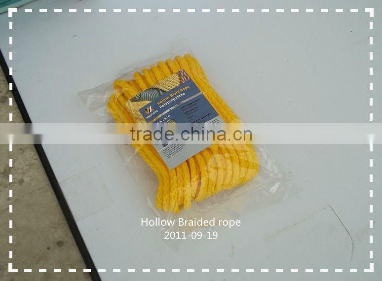 pp/pe hollow braided rope