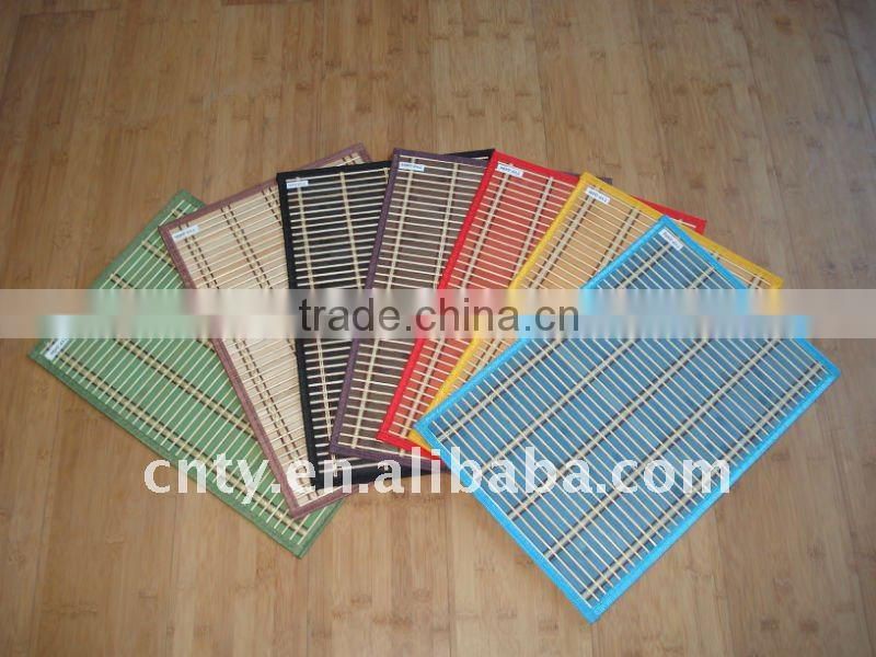 assorted bamboo placemats