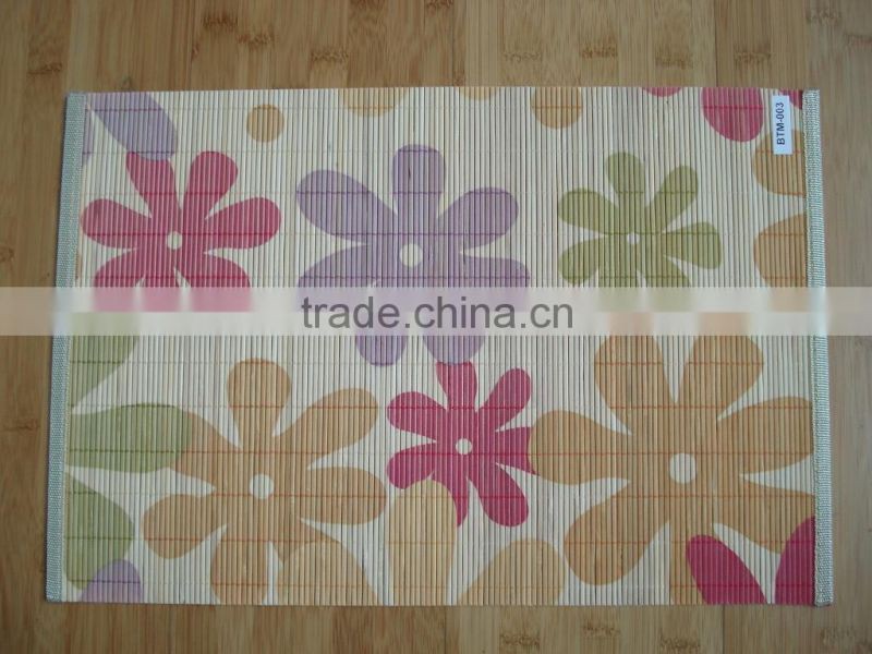 Printed bamboo table mat
