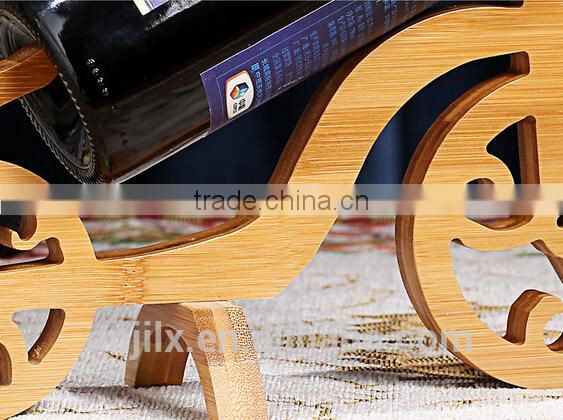 Eco-friendly bamboo wine motorcycle bicycle holders red wine holders for house and club red wine rack