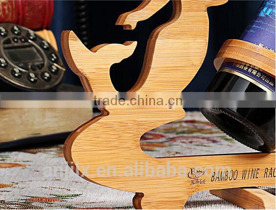 mermaid crafts novelty bamboo wine mermaid holders red wine holders for house and club animal red wine holders