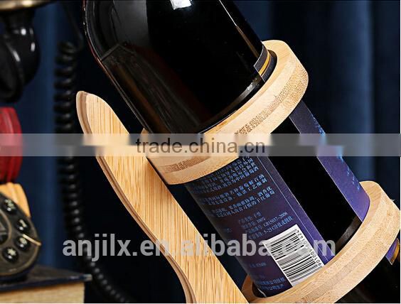 Eco-friendly novelty bamboo wine sea lion holders red wine holders for house and club animal red wine rack