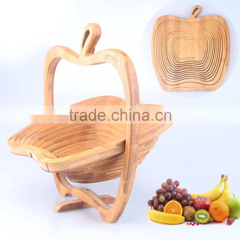 High quality and cheap bamboo folding fruit basket for picking fruit