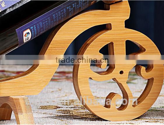Eco-friendly bamboo wine motorcycle bicycle holders red wine holders for house and club red wine rack