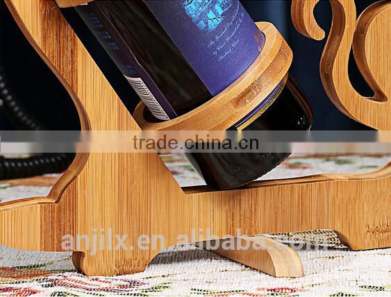 Eco-friendly bamboo wine monkey holders red wine holders for house and club animal red wine rack