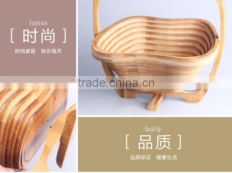 High quality and cheap bamboo folding fruit basket for picking fruit