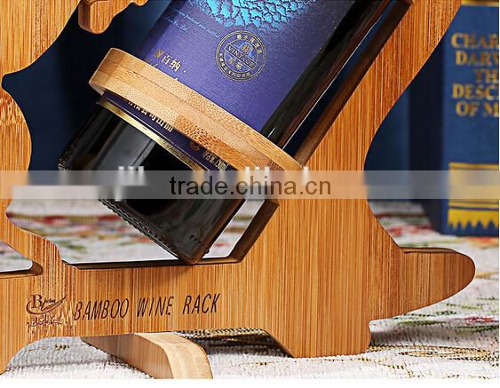 Eco-friendly wine stopper holder rack bamboo wine racks horse shape for house and club red wine holders