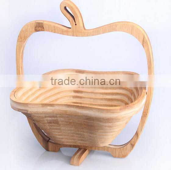 High quality and cheap bamboo folding fruit basket for picking fruit
