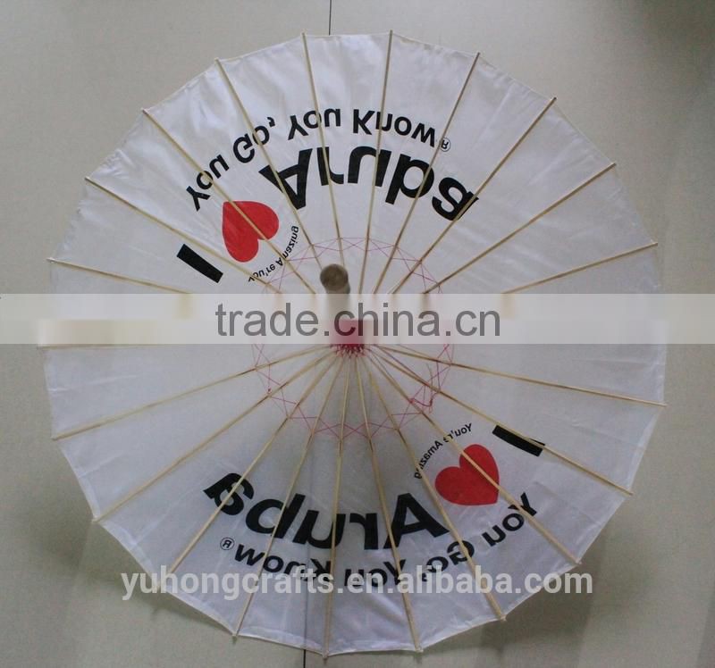 2014 hot sale white silk umbrella in stock