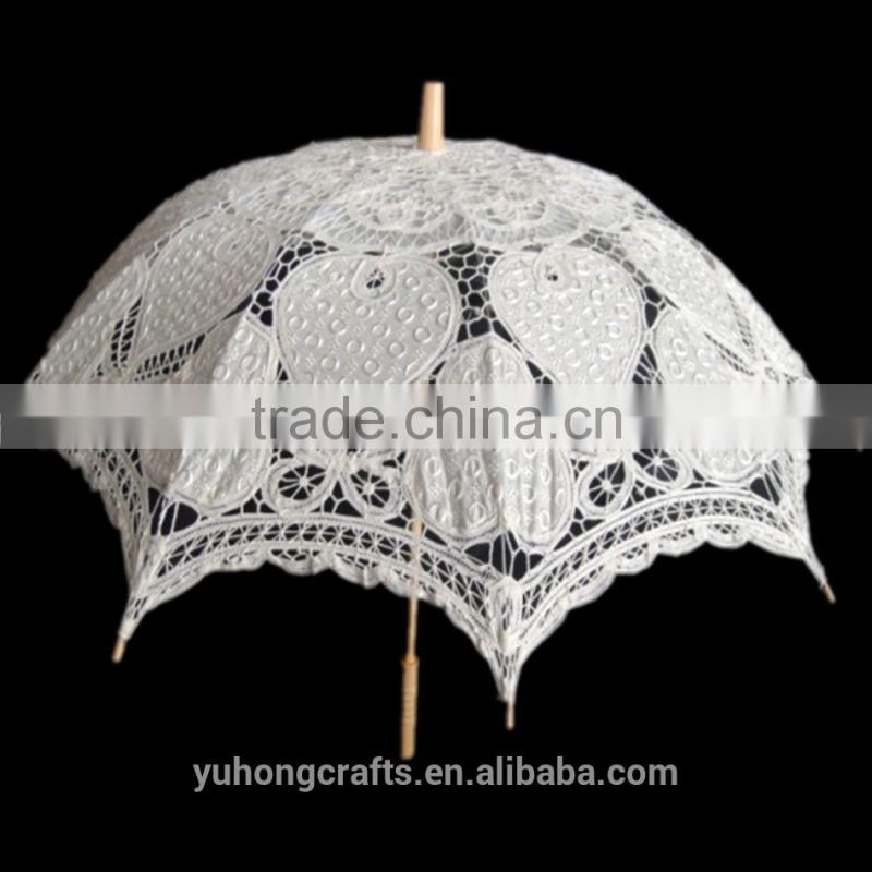 white Lace parasol craft umbrella