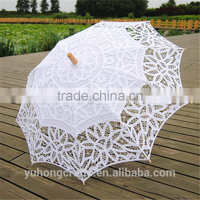 Western cotton lace wedding umbrella parasol