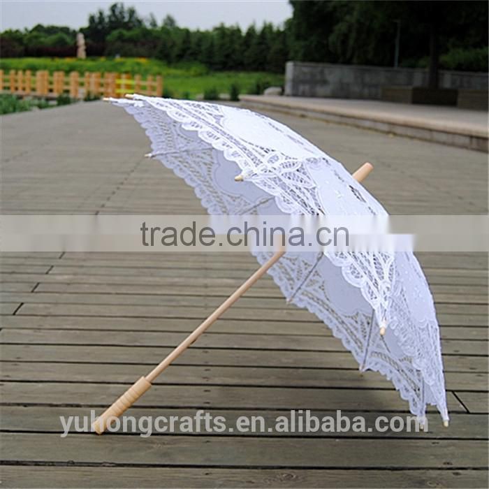 victorian style white lace crafts parasol for promotion