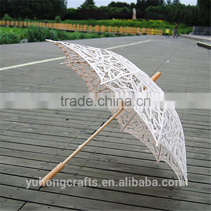 100% cotton made lace parasol for promotion