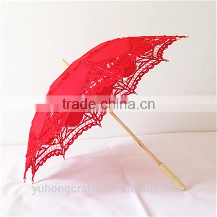 2015 new Battenburg lace parasol umbrella for wedding