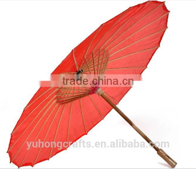 Colorful Silk Parasol Chinese Umbrella With Bamboo Handle For Wedding