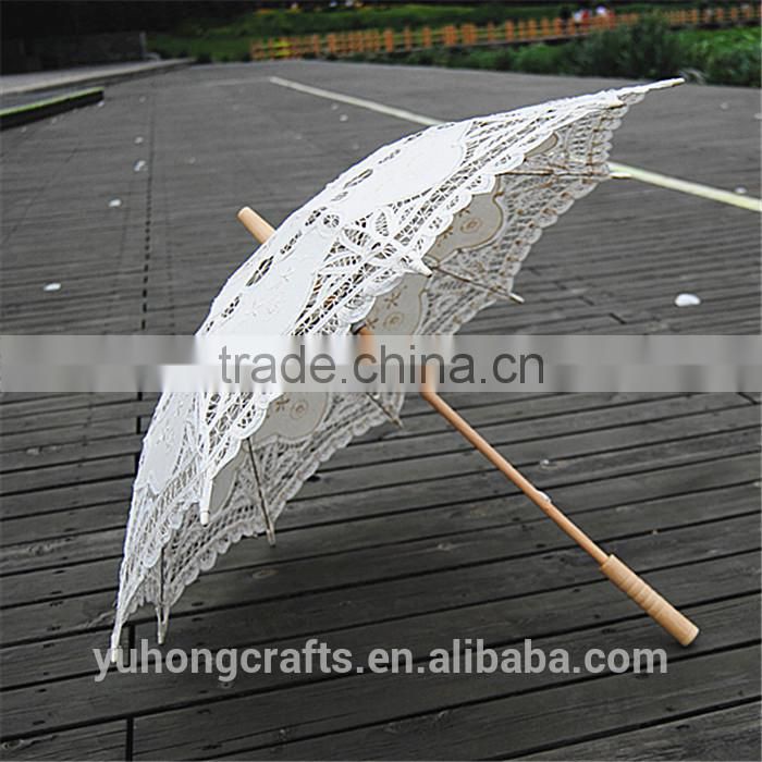 Handmade Ivory Battenburg Lace parasols