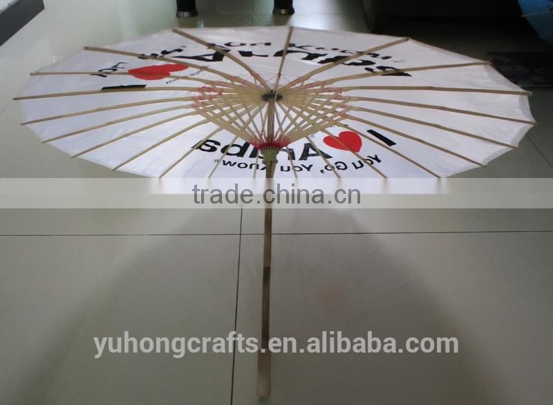 2014 hot sale white silk umbrella in stock