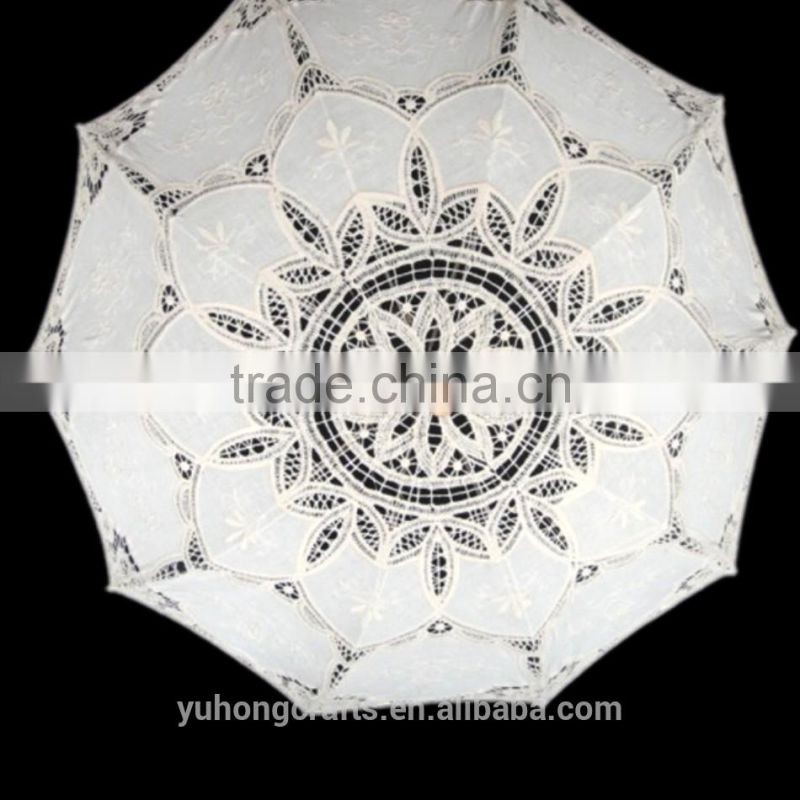 White craft parasol for ladies