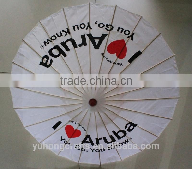 2014 hot sale white silk umbrella in stock