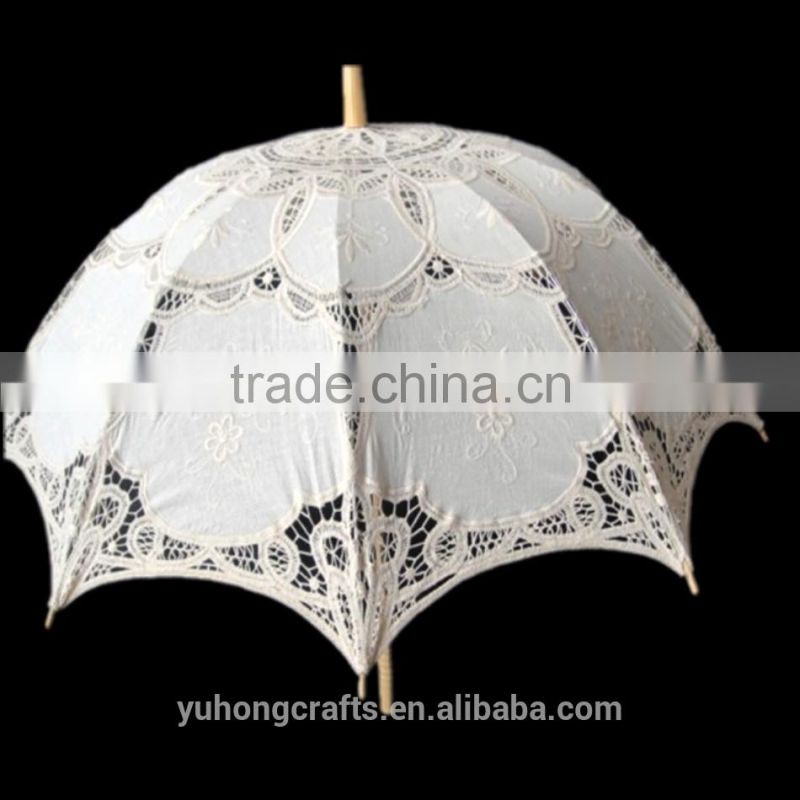 White craft parasol for ladies