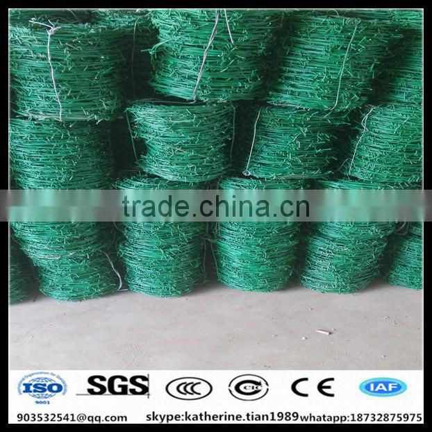high tensile cheap Electro Galvanized Barbed Wire from China factory
