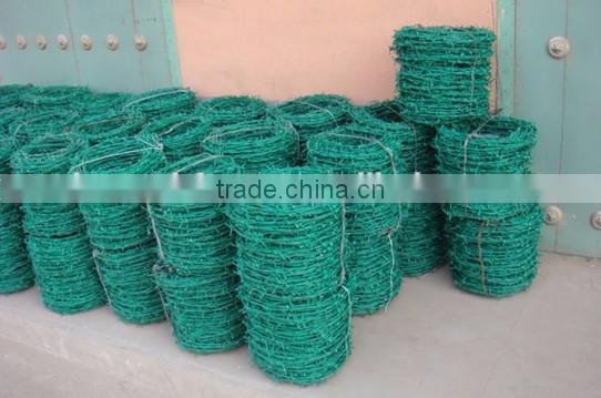 BWG 13*14 PVC coated barbed wire