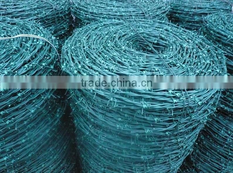 BWG 13*14 PVC coated barbed wire