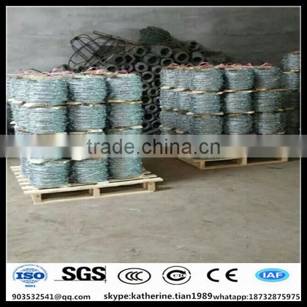 high tensile cheap Electro Galvanized Barbed Wire from China factory